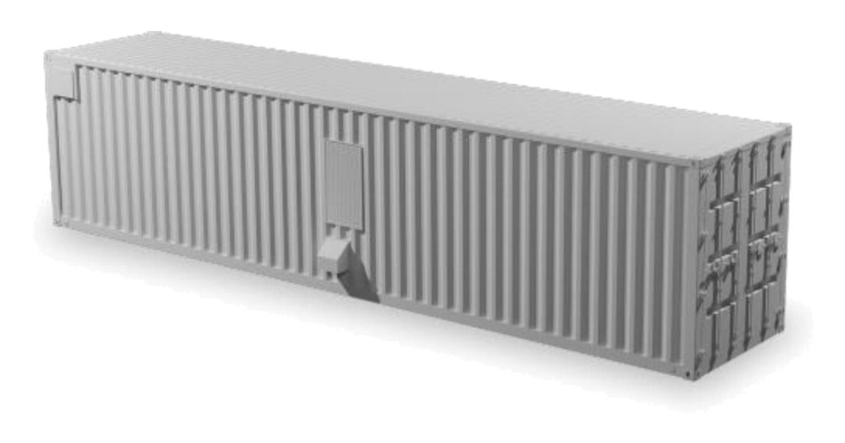 SiRay Containerized ESS ESS-2M4-40FT - 2.411 MWh, 768 V - front view